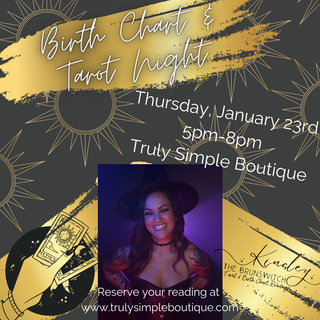 Birth Charts & Tarot Night w/ Kinsley - Thursday, January 23rd