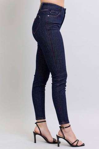 Judy Blue Heart Shaped Pocket Skinny Jeans - Style #88916