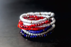 Red, White & Blue Bracelet Set