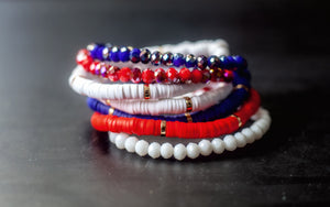 Red, White & Blue Bracelet Set