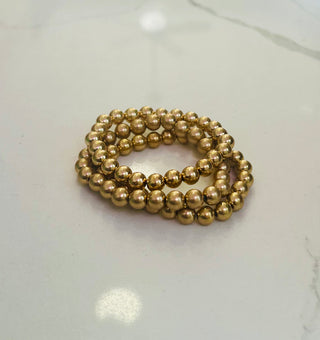 6mm Matte Gold Stackable Bracelet