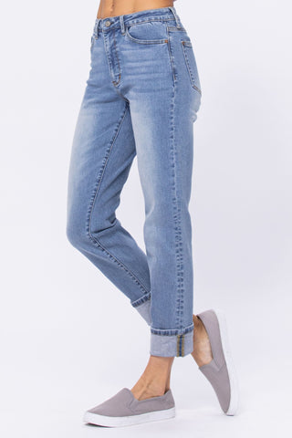 Judy Blue Vintage Wash Boyfriend Jeans - Style 88337