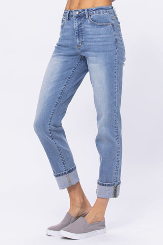 Judy Blue Vintage Wash Boyfriend Jeans - Style 88337