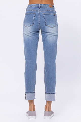 Judy Blue Vintage Wash Boyfriend Jeans - Style 88337