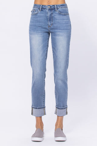 Judy Blue Vintage Wash Boyfriend Jeans - Style 88337