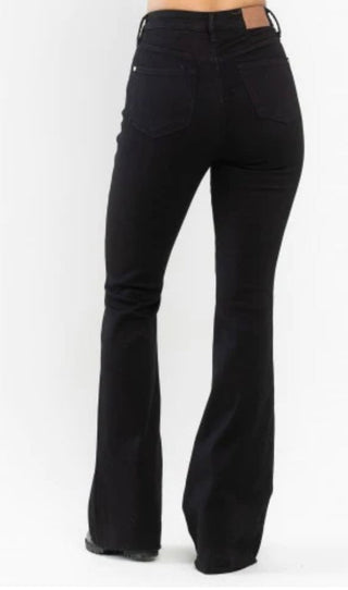 Judy Blue Black Tummy Control Flares - Style 88699