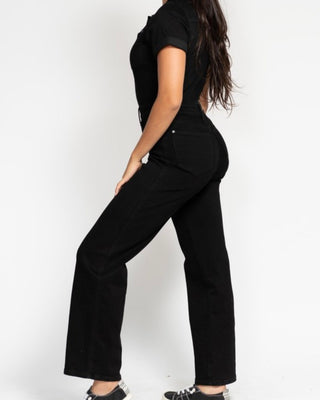 Judy Blue Black Tummy Control Denim Jumpsuit - Style #88853