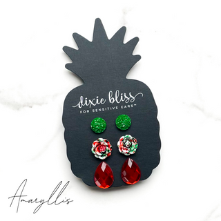 Amaryllis Triple Stud Earring Set