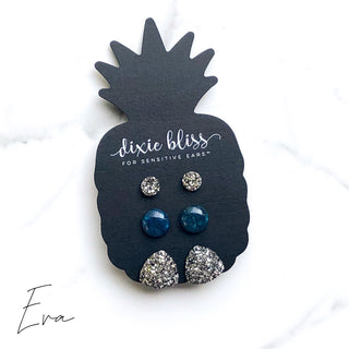 Eva Triple Stud Earring Set