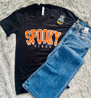 Spooky Vibes Graphic V-Neck