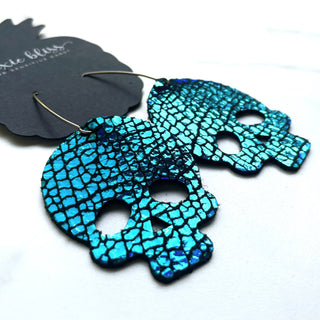 Golgatha Dangle Earrings in Teal