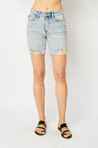 Judy Blue Mineral Wash Boyfriend Shorts - Style 150250