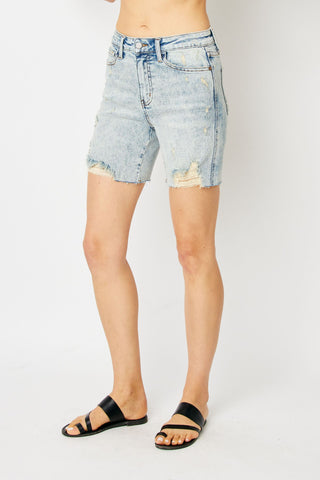 Judy Blue Mineral Wash Boyfriend Shorts - Style 150250