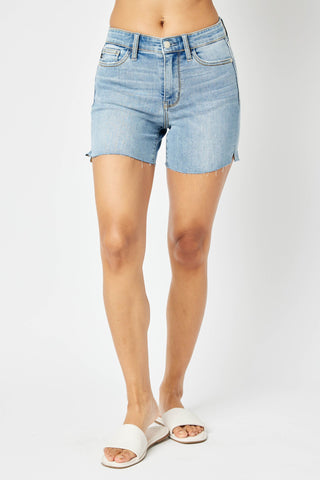 Judy Blue Light Wash Cut Off Shorts - Style 15251