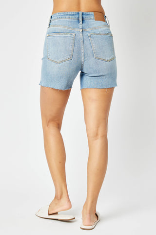 Judy Blue Light Wash Cut Off Shorts - Style 15251