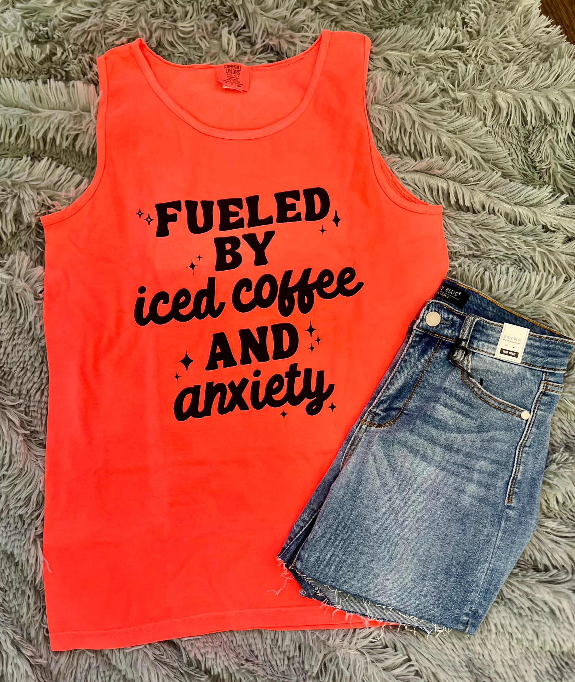 Fueled by Coffee & Anxiety Graphic Tank
