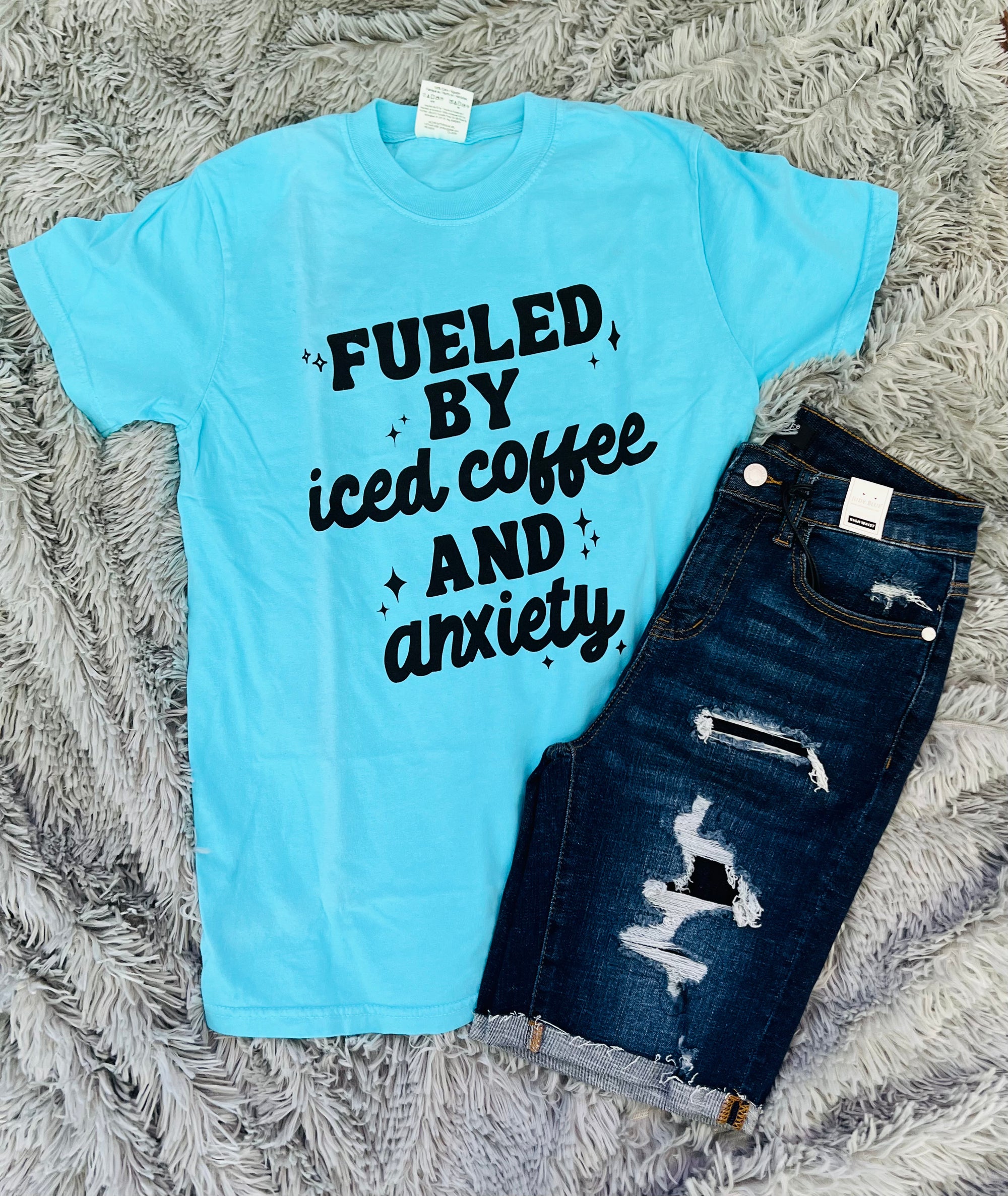 Fueled by Iced Coffee & Anxiety Graphic Tee