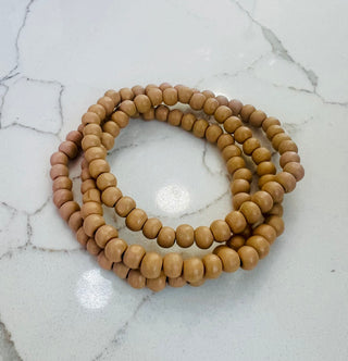 Latte Wood Stackable Bracelet