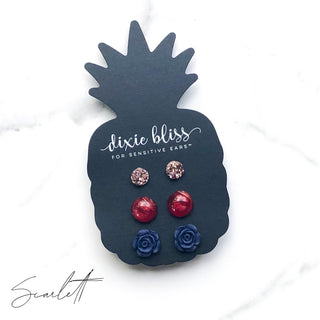 Scarlett Triple Stud Earring Set