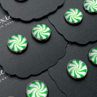 Spearmint Candies Stud Earrings