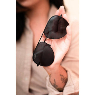 Alex Unisex Aviators - Black on Black