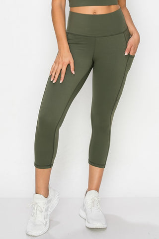 *Pre-Order* Olive Buttery Soft Capri Leggings w/ Pockets