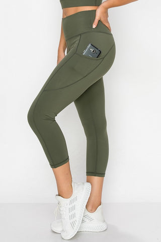 *Pre-Order* Olive Buttery Soft Capri Leggings w/ Pockets