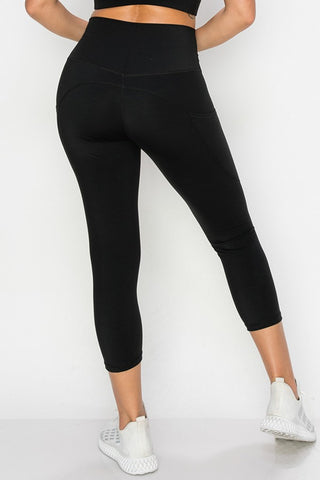 *Pre-Order* Black Buttery Soft Capri Leggings w/ Pockets