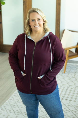 Maroon Classic Full Zip Hoodie