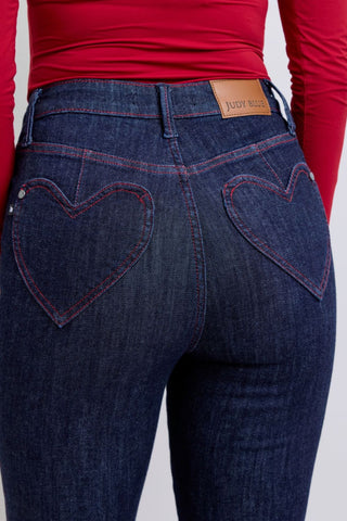 Judy Blue Heart Shaped Pocket Skinny Jeans - Style #88916