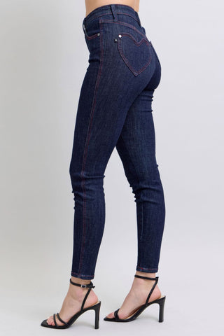 Judy Blue Heart Shaped Pocket Skinny Jeans - Style #88916