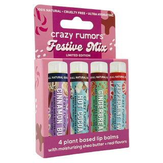 Crazy Rumors Festive Lip Balm Set - 4 Pack