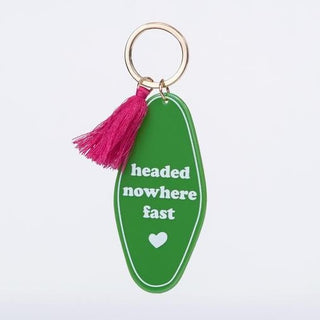 Headed Nowhere Fast Acrylic Keychain