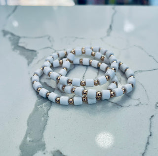 Minka White Stackable Bracelet