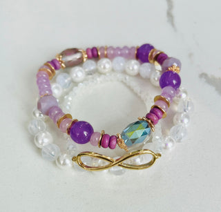 Purple Goddess Bracelet Set