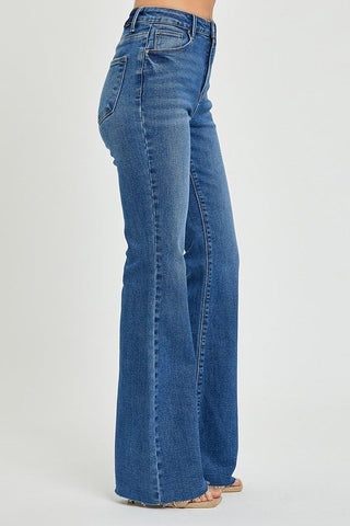 Risen Frayed Hem Bootcut Jeans