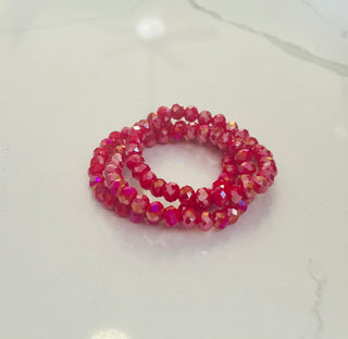 Red Iridescent Stackable Bracelet