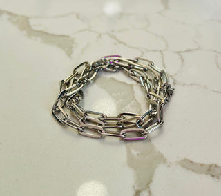 Silver Chainlink Stackable Bracelet