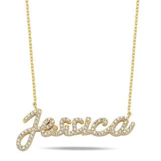 *Pre-Order* Custom Script Nameplate Necklace - Water Resistant