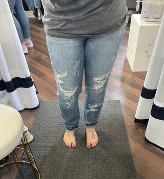 Judy Blue Destroyed Boyfriend Jeans - Style 82193