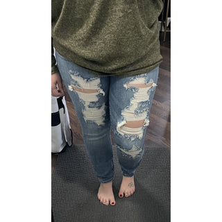 Judy Blue Destroyed Boyfriend Jeans - Style 82170