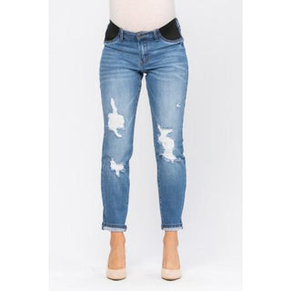 Judy Blue Maternity Boyfriend Jeans - Style 9802