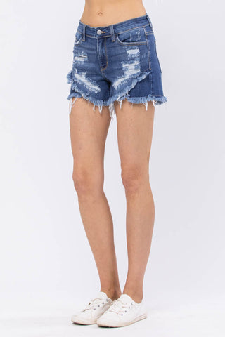 *LAST PAIR* Judy Blue Tulip Hem Shorts - Style 15232