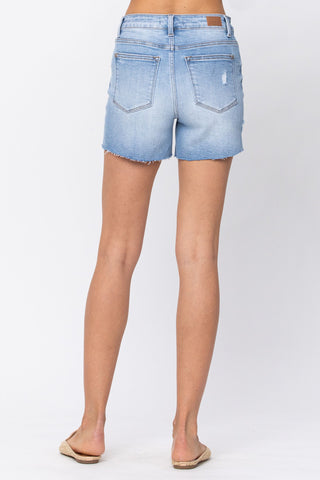 Judy Blue Hi Waist Destroyed Shorts - Style 150058