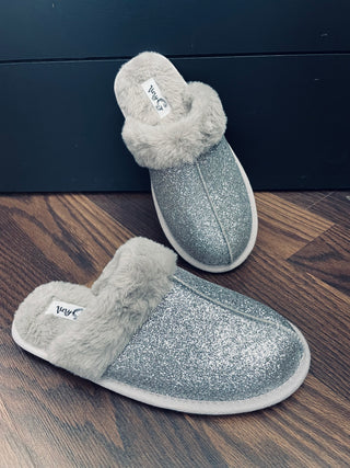 Very G Deidra Glitter Slipper - Silver