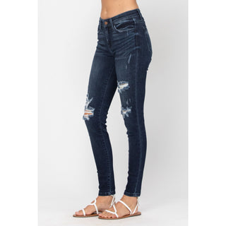 Judy Blue Mid-Rise Destroyed Skinny Jeans-  Style 82214