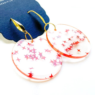 Myrtle Dangle Earrings in Scarlet Starburst