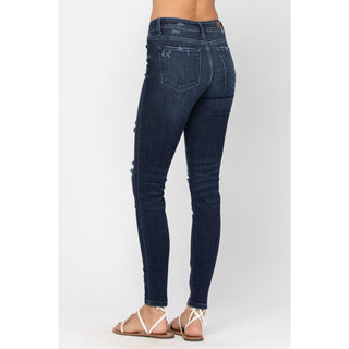 Judy Blue Mid-Rise Destroyed Skinny Jeans-  Style 82214