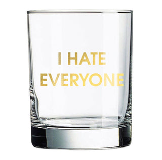 I Hate Everyone Rocks Glass